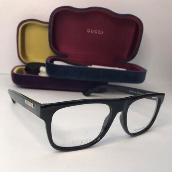 💯 Original GUCCI GG1117O FLAT TOP FRAMES IN BLACK - Picture 1 of 12